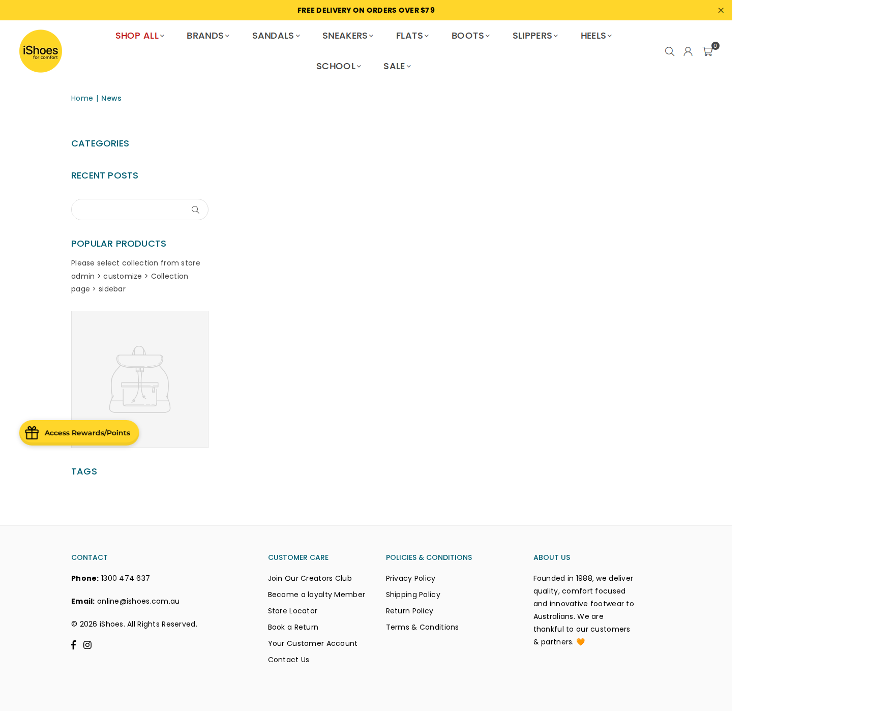 iShoes blog today, captured 16 August 2026