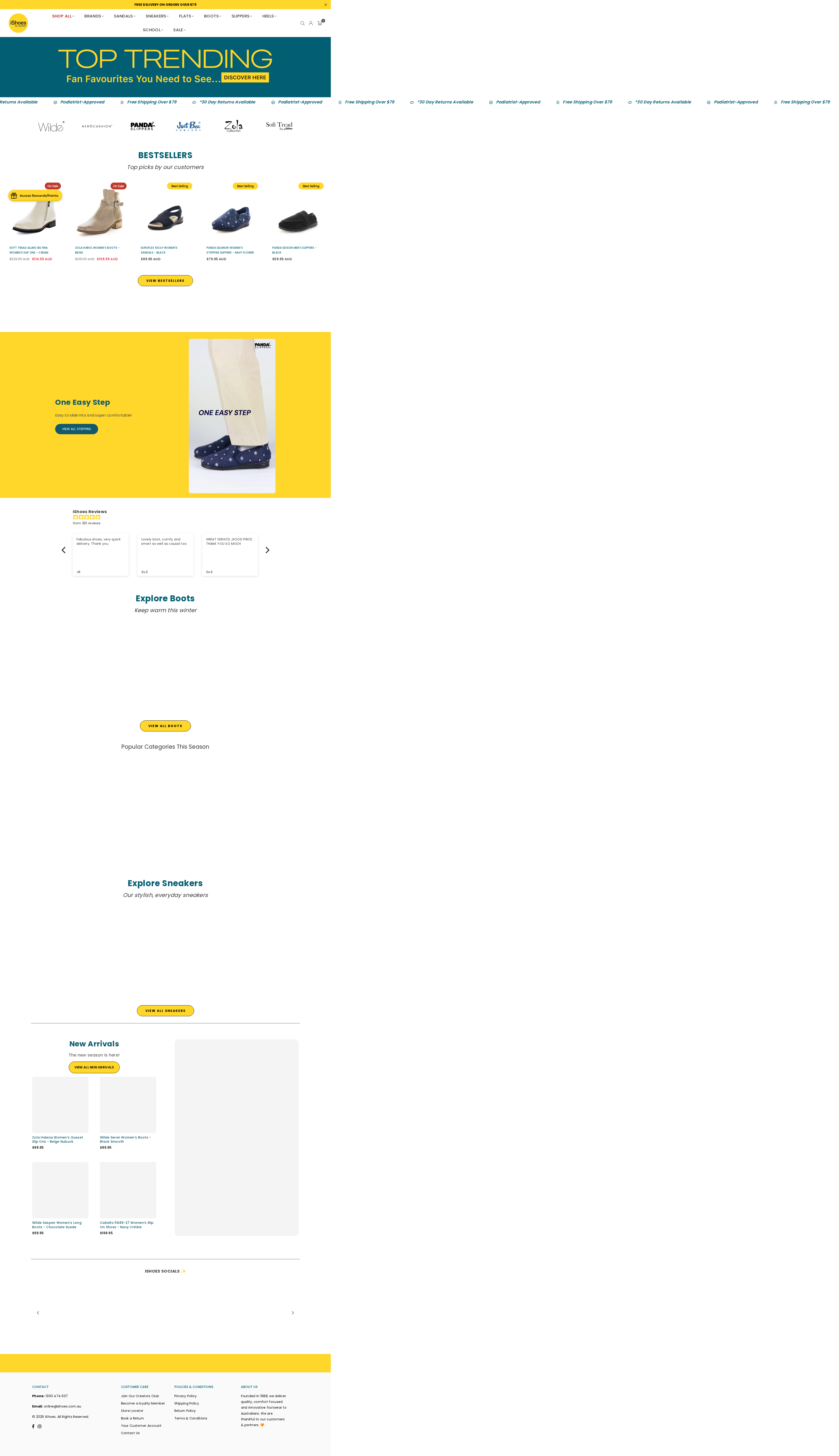 iShoes homepage, captured 16 August 2026